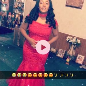 Red Mermaid Prom Dress